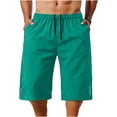 thumbnail image 3 of Mens Workout Capri Pants Quick Dry Lightweight Stretchy Casual Cropped Pant Trendy Loose Drawstring Outdoor Athletic Capris with Pockets, 3 of 6