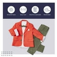 thumbnail image 5 of Wear Sierra Little Boy's 3-Piece Suit Set Jacket Pants Shirt Bow-Tie Durable, Brown Size 4T, 5 of 7
