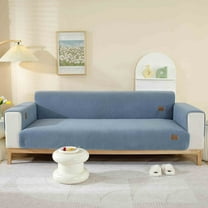 Moocorvic Couch Covers Sofa Slipcovers, for Dogs Cats Pet Chenille Fabric Couch Cover for Living Room Furniture Protector(35.4x27.6inch,Light Blue)