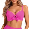 thumbnail image 3 of Sentmoon Bikini Tops Curvy Woman Bathing Suits with Built in Bra Tummy Control Push Up Oversized Spaghetti Strap Swim Suit Summer Hawaiian for Large Bust and Support, 3 of 6