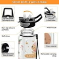 thumbnail image 3 of Motivational Water Bottle 32 oz with Straw, BPA Free Reusable Fitness Sport Bottle Perfect for Travel, School, Outdoors, and Gym Christmas Puppy, 3 of 6