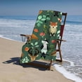 thumbnail image 4 of PHYHOO  Animal Leaves Beach Towel for Adults Kids Microfiber Lightweight Swimming Pool Towels Quick Dry Absorbent Sand Free Large Oversized Bath Towel 30x60in, 4 of 8
