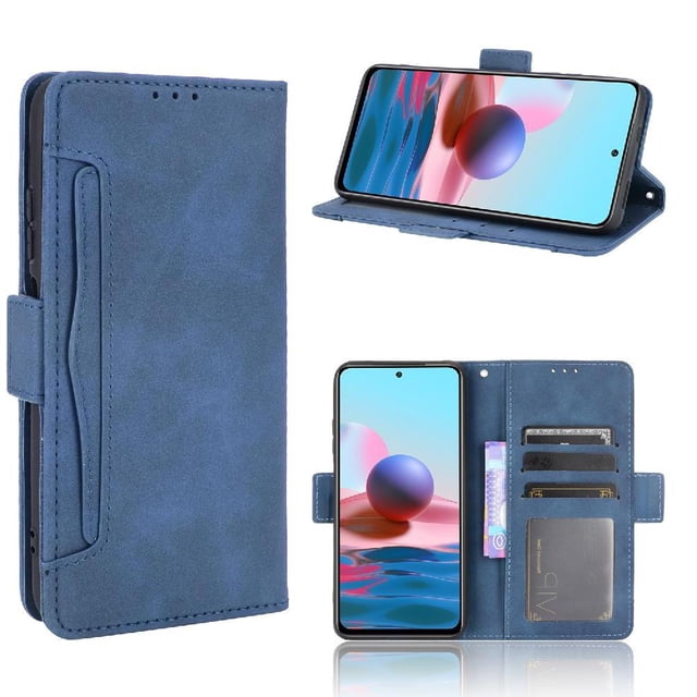 Funda Cartera Magnética para Xiaomi Redmi Note 10S- Tarjetero Desmontable, Cuero PU, Soporte