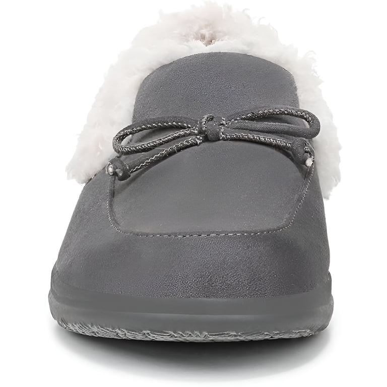 Vionic Claribel Faux Fur Lined Slippers Slate‎ Grey Suede Orthotic Womens 9.5 M Vionic Women main image 2