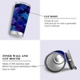 thumbnail image 2 of 11oz Double-Wall Vacuum Insulated Stainless Steel Tumbler with Straws Sports Mugs BPA-Free Deep Indigo Snowflakes, 2 of 7