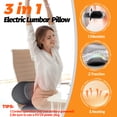 thumbnail image 7 of 3 in 1 Lumbar Pillow，Smooth Triple Fusion Electric Back Massager with Vibration & Heat for Bed,Chair, 7 of 7