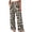 Khaki, variant on Womens Pants Women's Fashion Printing Elastic Waist Drawstring Fallow Full Length Casual Loose Pants, Black_S