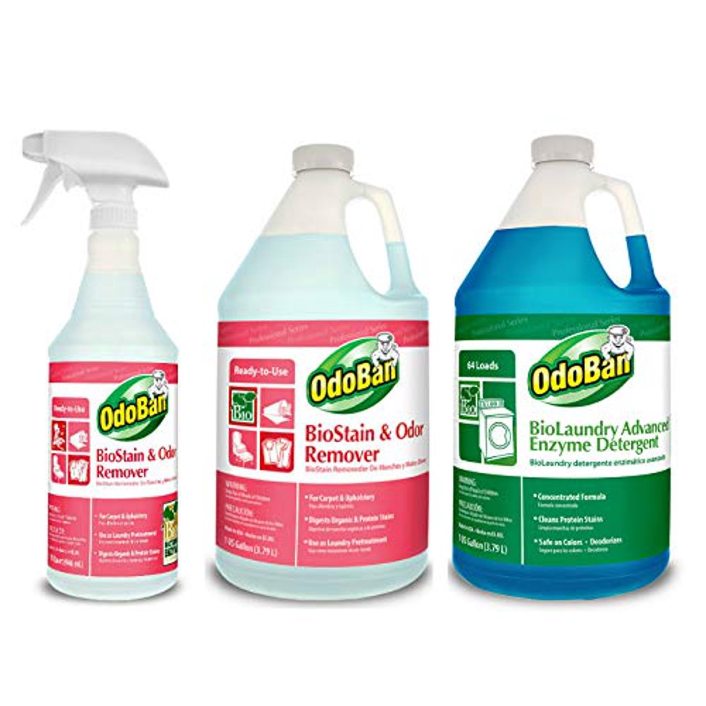 OdoBan Professional Cleaning BioStain and Odor Remover Gallon and Spray