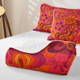 thumbnail image 4 of Erosebridal Swirl Flower Twin Quilt Set,Warm Psychedelic Petal Twin Coverlet Set For Adults,2-Piece, 4 of 7