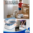 thumbnail image 5 of MR.SIGA Toilet Stool Squat Adult, Bathroom Stool Heavy Duty, Anti Slip Toilet Step for Bathroom, Toddler Step Stool for Kids, White & Grayish Blue, 5 of 6