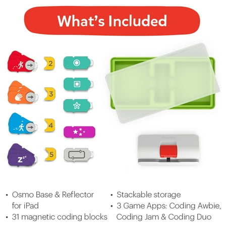 Osmo - Coding Starter Kit for iPad - Ages 5-12 - Learn to Code, Coding Fundamentals & Coding Puzzles (Osmo Base Included)