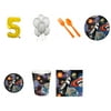 Space Blast Party Supplies Party Pack For 16 With Gold #5 Balloon