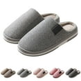 thumbnail image 4 of NOKIO Women's House Slippers Soft Plush Knitted Slides Cotton Indoor Outdoor Shoes with Non-S𝗅ip Sole, Memory F𝗈𝖺m Slide Warm Comfort Ladies Slipper for Home, Bedroom, Patio Use, 4 of 7