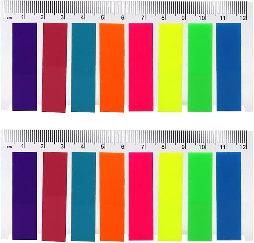 Vicloon Tabs With Ruler, 1380pcs Morandi Page Markers, 8pcs Coloured