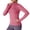 Pink, variant on TOUMENY Women's Zip High Neck Long Sleeve Mesh Sports Top Slim Athletic Workout Shirt Casual Fashion Breathable Sun Protection Running Yoga Top Black L