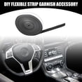 thumbnail image 2 of 1 Pc 26.25Ft 8m Length Universal Automobile Interior Trim Strip Car DIY Strip Faux Leather Black Stitch, 2 of 6
