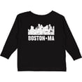 thumbnail image 3 of Inktastic Boston Massachusetts City Skyline with Grunge Boys or Girls Long Sleeve Toddler T-Shirt, 3 of 5