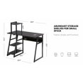 thumbnail image 2 of FITUEYES Computer Desk with Shelves Home Office Writing Table with Bookshelf for Home and Office, CD210301WB, 2 of 6
