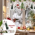 thumbnail image 5 of Christmas Tie Up Valances Curtain, Winter Santa Gnome Tree Xmas Star Snow Wood Grain Adjustable Rod Pocket Short Window Treatment Tie Up Curtains Valances for Kitchen Living Room Bathroom 42x12 In, 5 of 9
