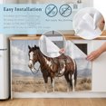 thumbnail image 5 of Brown Horse Cabinet Curtains for Kitchen 35"W x 35"L, Western Rustic Country Sand Desert Mountain Wildlife Laundry Sink Cabinets Magic Tape Short Curtain Privacy Panel for Bathroom Vanity Cabinets, 5 of 9