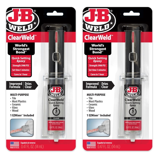 Adhesivo Epóxico J-B Weld ClearWeld 14 ml Paquete de 2