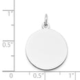 thumbnail image 2 of 14K White Gold Plain .013 Gauge Round Engravable Disc Charm, 2 of 2