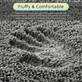 thumbnail image 6 of Bath Mat for Tub Non Slip - Microfiber Bath Rugs Quick Drying, Machine Washable Chenille Fluffy Rug, Bathroom Rugs for Indoor Outdoor, Light Gray, 31"X20", 6 of 10