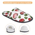 thumbnail image 3 of KLL Hand Drawn Strawberry Slippers for Women Men House Slip on Indoor Outdoor Bedroom Furry Fleece Lined Ladies Comfy Anti-Skid Rubber Hard Sole-Medium, 3 of 8