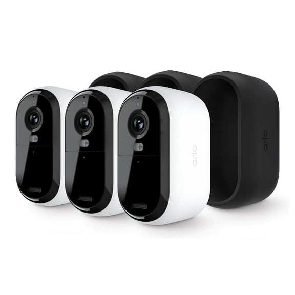 Pre-Owned Arlo Essential Outdoor Camera 2K (2nd Generation) - Wireless Security Surveillance Camera - 3 Cam - White, VMC3350-1WMNAS