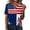 Blue, variant on MEICHEN Womens Tops Summer Graphic Tees Short Sleeve Patriotic Blouse Usa 250th Anniversary T Shirt V Neck Shirt