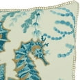 thumbnail image 2 of Fennco Styles Sea Animals Seahorse Cotton Decorative Throw Pillow Cover 20" W x 20" L – Aqua Nautical Sea Creatures Cushion Case for Couch, Sofa, Bedroom, Office and Living Room Décor, 2 of 4