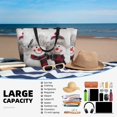 thumbnail image 5 of Wukai Christmas Snowman With Hat Print Zipper Bag,large Beach Tote Bag,Waterproof Sandproof Bag,Grocery and Picnic Tote Travel Bag, 5 of 5