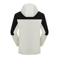 thumbnail image 4 of Timoontee Men's 3 in 1 Rain Jacket Outdoor Hiking Windbreaker Casual Comfy Fleece Jacket Coat Color Block Full Zip Coats Warm Winter Outerwear White XXXXL, 4 of 8