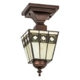 thumbnail image 4 of Meyda Tiffany 139925 Diamond Band Mission 7" Wide Semi-Flush Ceiling Fixture - MultiColor, 4 of 5