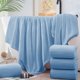 thumbnail image 5 of Juego De Toallas De Terciopelo, Toallas De Baño Suaves Y Absorbentes, Toallas Faciales De Secado Rápido, Lavado Y Secado Delicados, Para El Baño Del Hogar, Color Azul, 5 of 8
