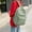 Mint Green, variant on Corduroy Backpack, with Adjustable Shoulder Straps Casual Lightweight School Bag with Front Pocket & Zipper Closure, Beige