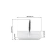 thumbnail image 2 of Furniture Feet Nail, Square Chair Table Leg Protector Pad 18mm x 12mm Plastic 80pcs, 2 of 4