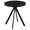 Black, variant on Briggs Round Marble Printed Glass Top End Table Black