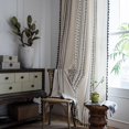 thumbnail image 4 of Pretty Comy Farmhouse Boho Style Geometric Tassel Window Curtains, 59"W x 79"L, 4 of 10