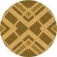 thumbnail image 1 of Ahgly Tapis Rond Lavable en Machine Intérieur Transitionnel Bière Orange, 3 Pieds Rond, 1 of 7