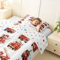 thumbnail image 4 of Castle Fairy Watercolor Fire Truck Twin Comforter Sets 3-Piece for Teens, Animal Driver Print Bedding Set for Toddler Bedroom, Red White, 4 of 6