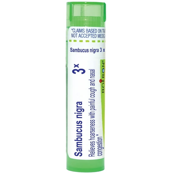 Boiron Sambucus Nigra 3X Homeopathic Single Medicine For Cough & Cold Relief 80 Pellet