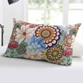 thumbnail image 5 of Boho Floral Throw Pillow Covers, Bohemia Colorful Mandalas Botanical Flower Soft Breathable Pillow Cases with Zipper for Sleeping, King Size Pillowcases for Couch Bed Sofa Chair 20x36 Inches, 5 of 6