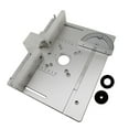 thumbnail image 1 of Mistaha Aluminum Alloy Router Table Insert Plate with Padded Wood Backer Plate, Silver, 3-piece Set, 240 * 200mm Plate Size, Woodworking Tool, 1 of 6