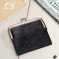 thumbnail image 6 of Womens Wallet Small Rfid Ladies Compact Bifold Leather Vintage Coin Purse With Zipper and Kiss Lock, 6 of 6