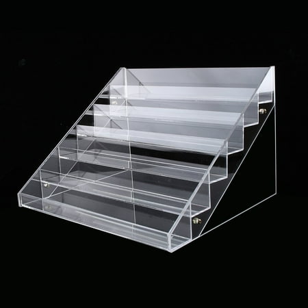 Nail Polish Table Rack, Estink 6 Tiers Cosmetic Nail Polish Clear Acrylic Holder Rack Tabletop Display Stand Holds up to 30 Bottles(3 Tiers)
