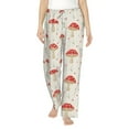 thumbnail image 2 of Kdxio Women's Comfy Stretch Flat MushroomsPrint Drawstring Pajama Pants-Small, 2 of 9