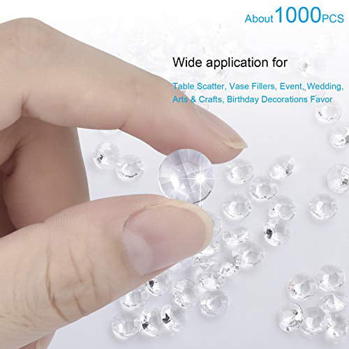 Faux Diamonds Acrylic Scatter Table Decoration Clear Jewels Crystals 10mm x500 