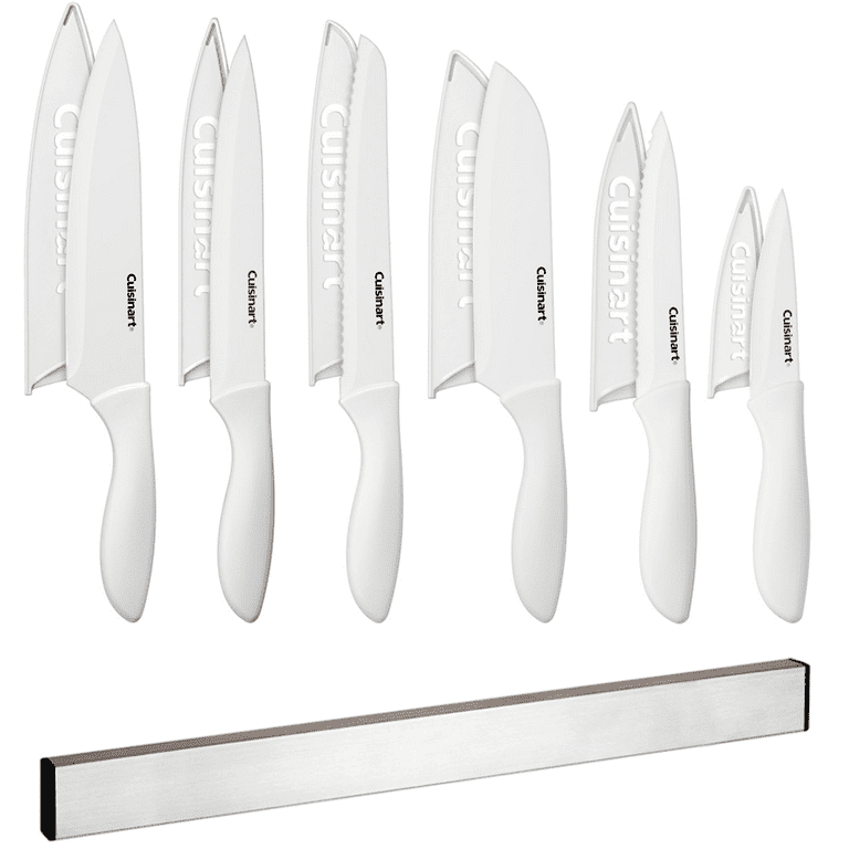 Cuisinart Advantage 12-Piece White Knife Set and Guards Bundle