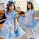 thumbnail image 1 of Kids Girls Dress Sanrios Cinnamoroll Anime Blue Party Dress Kawaii Summer New Child Maid Lolita Cosplay Costume Birthday Gift, 1 of 5